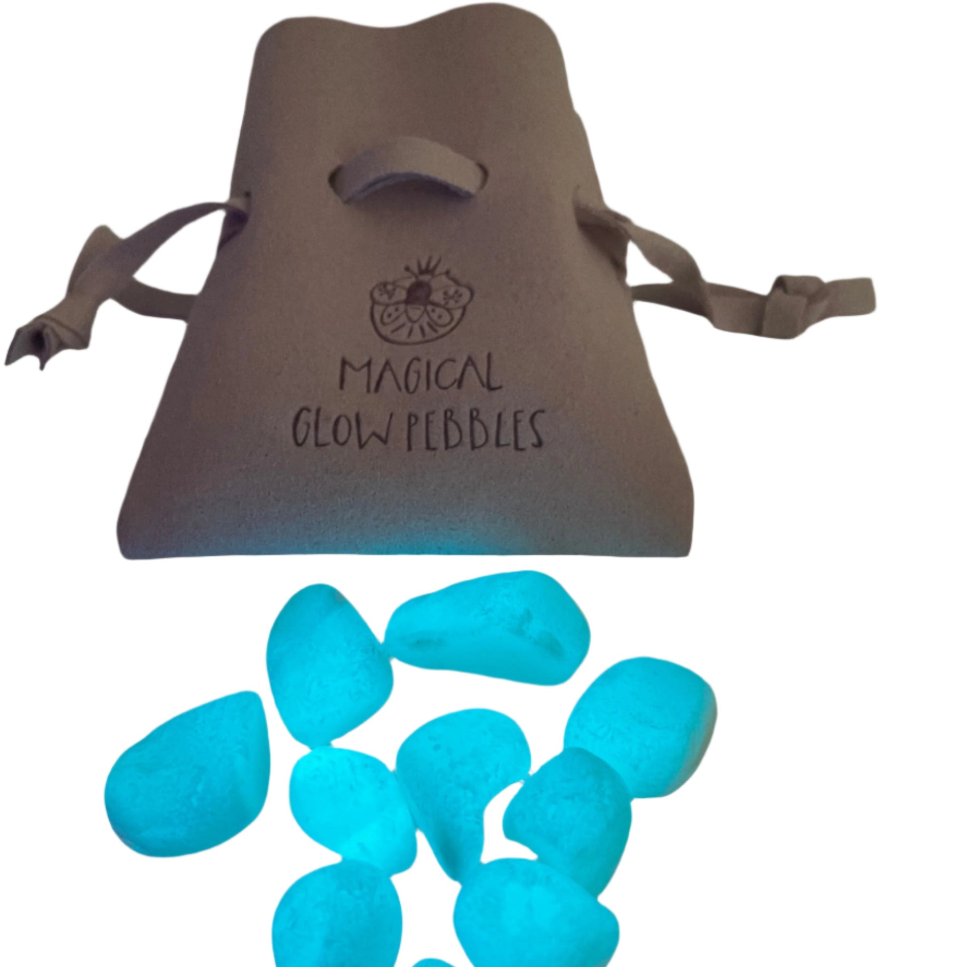 Super Bright Glow Pebbles - Blue