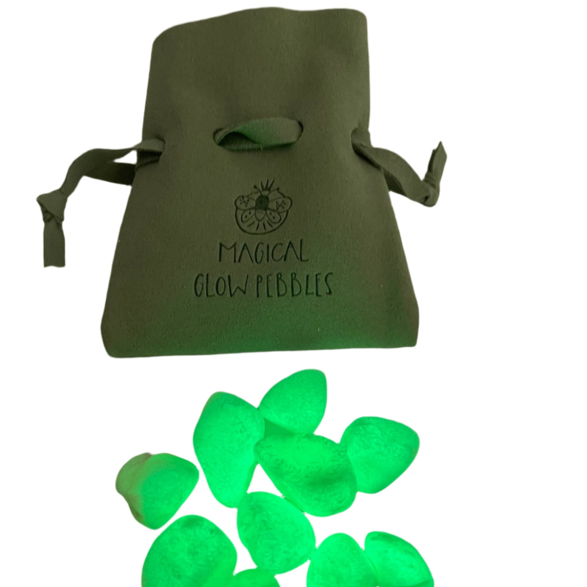 Super Bright Glow Pebbles - Green
