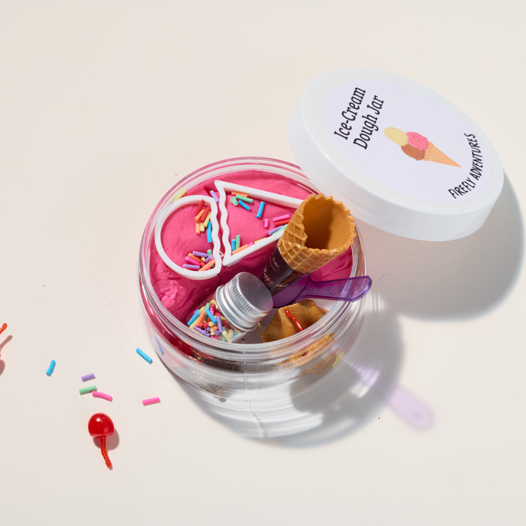 Ice Cream Play Dough Jar