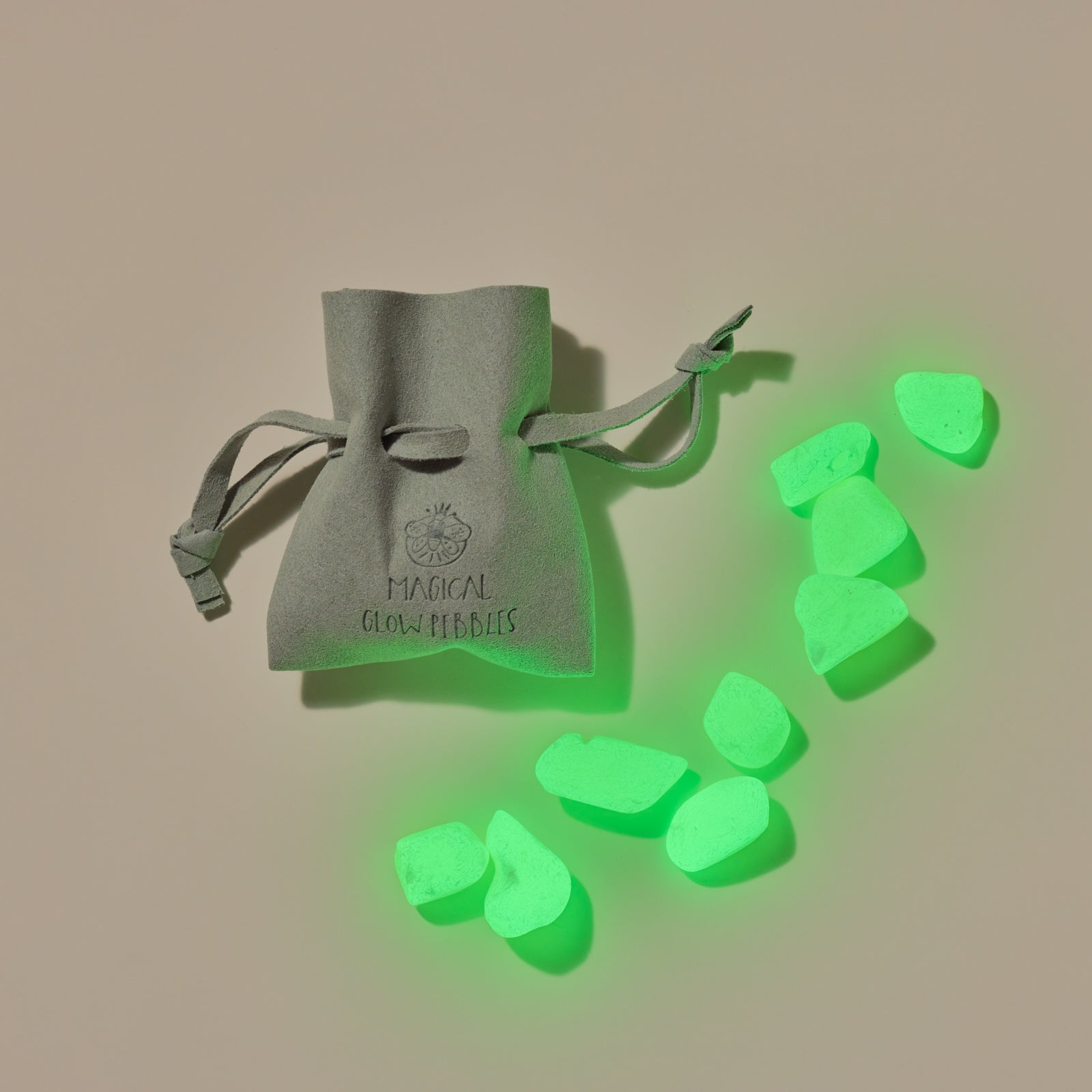 Super Bright Glow Pebbles - Green